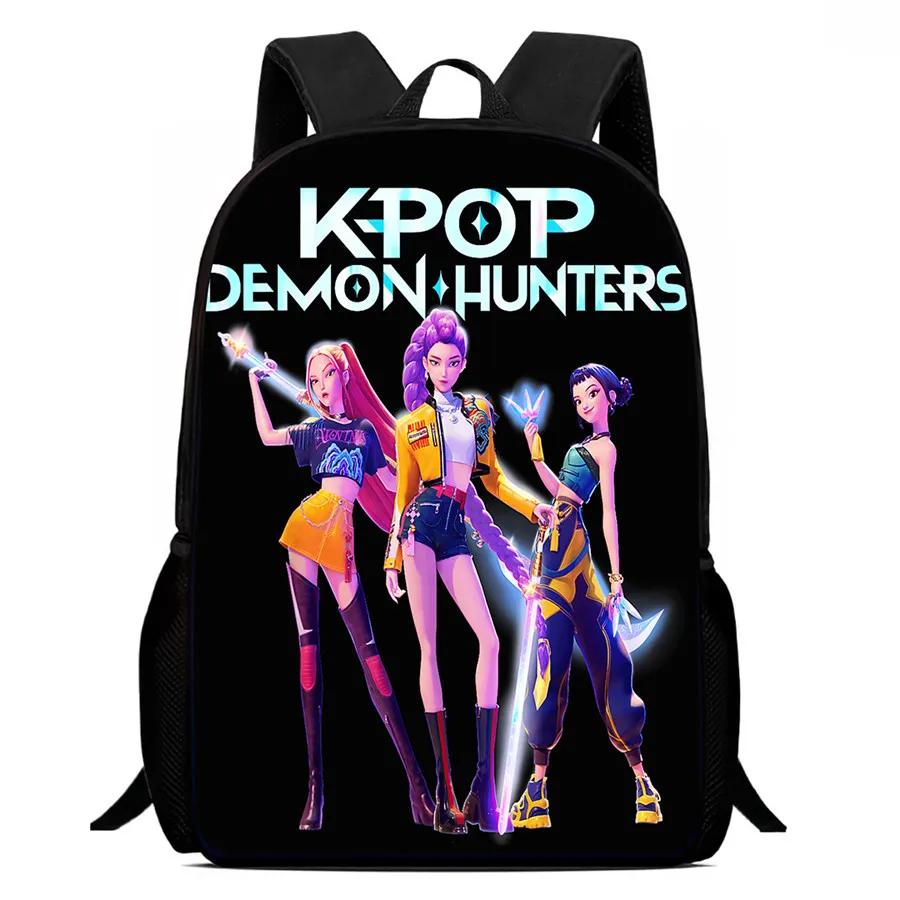 Mochila Child School Backpack,Cartoon Kpop-Dem-Onhun-Ters School Bags For Girls,Durable &Light Weight Bags For Kindergarteen