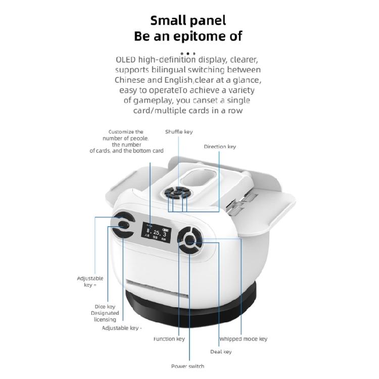 Rechargable Automatic Card Shuffling Machine Dealing Tool for 1-2 Decks Playing Cards Poker Playing Device Easy to Use
