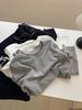 Lace T 2026: Stretchy Drop Shoulder Long Sleeve Embroidery T-Shirt for Spring/Autumn