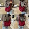 Versatile Canvas Crossbody Bags Large Capacity Lightweight Sports Hobos Bag Solid Color Korean Simplified Shoulder Bag Women