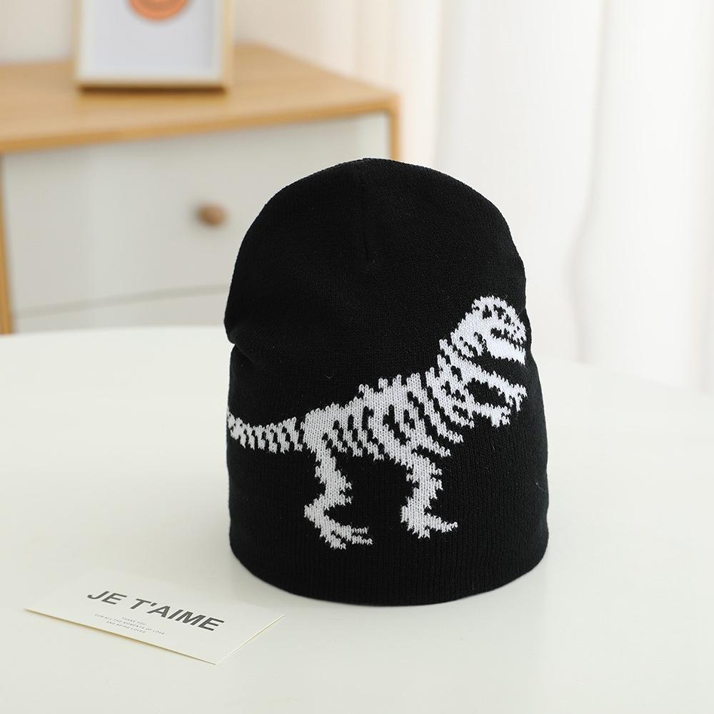 JYL TS DIY Экскаватор Детская Шапка Вязаная Динозавр Шапка-Бини Акрил dinosaurblack_50-54CM сырые темно-коричневый