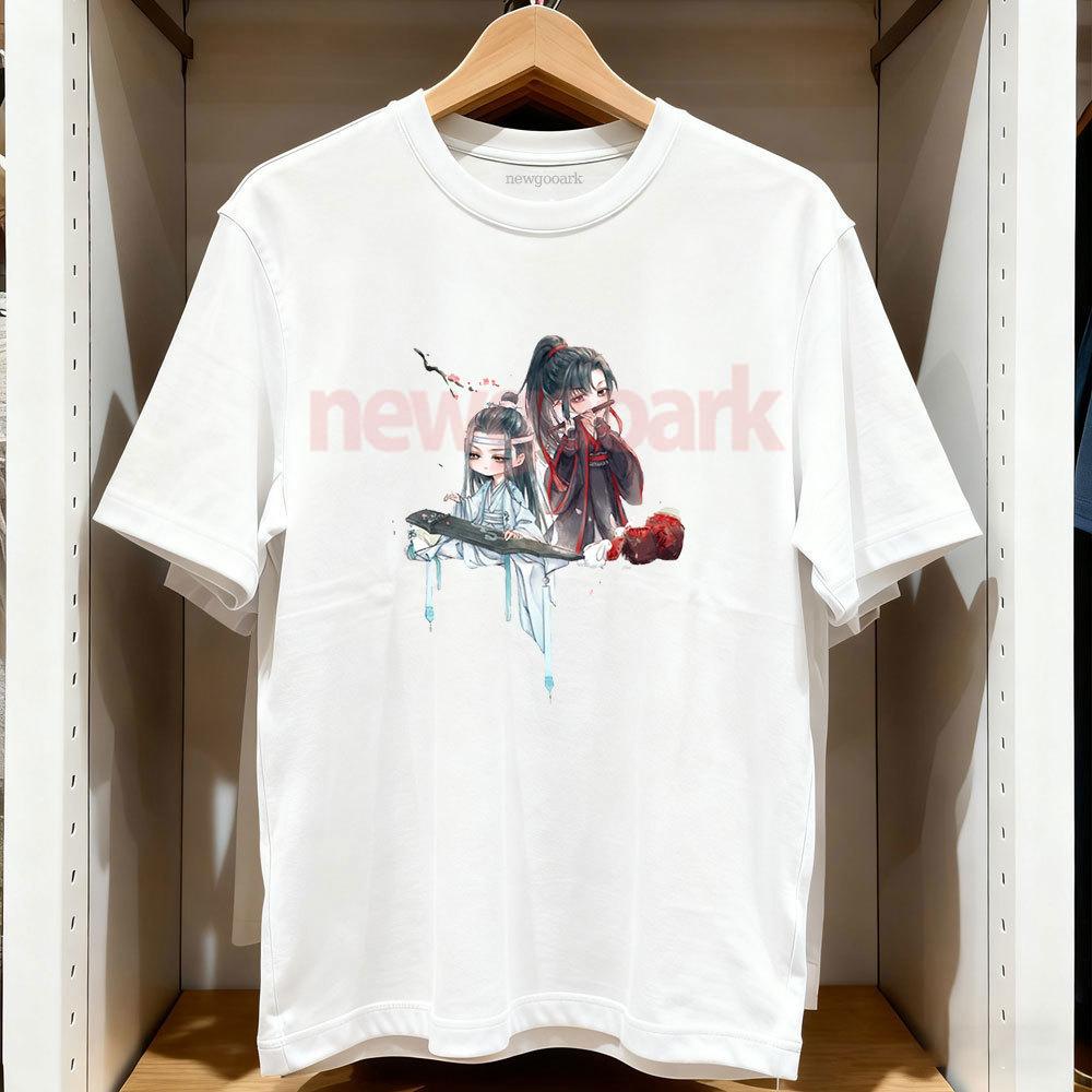 Mo Dao Zu Shi The Untamed Wei Wuxian Lan Zhan Graphic T Shirts Cotton O Neck Casual Streetwear Couple Tops Tee Short Sleev Adult