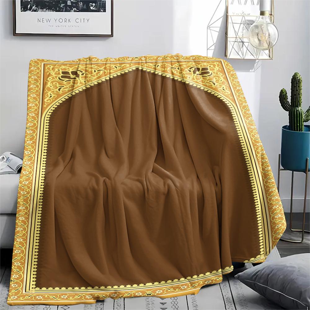 1Pz Coperta in Flanella con Stampa Musulmana, Alta Qualità, Per Tutte le Stagioni, Decorazione per la Casa, Calore e Comfort, Perfetta per Regali di Natale