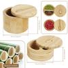 Wood Salt or Spice Box with Lid and Scoop, Spice Storage Box Salt Container To Storage Pepper, Table Salt, Gourmet Salts, Spice