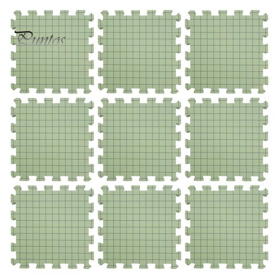 

9 шт. Вязание Блокировочные коврики Двусторонние Дизайн CM и дюймов Пенопластовые Блокировочные доски Ремесленные Проекты Блокировочные коврики для Вязание крючком зелёный