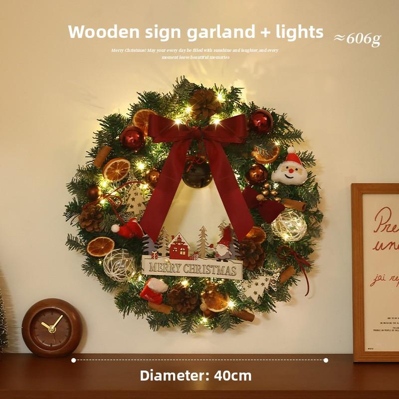 Christmas Decoration Wreath Pendant Photo Decoration Scene Arrangement Rattan Christmas Tree Pendant Peripheral Wall Hanging Door Hanging