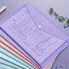 10Pcs A4 Transparent Plastic File Folders Waterproof Pp Document Storage Bags Student Test Papers & Office Organization Supplies