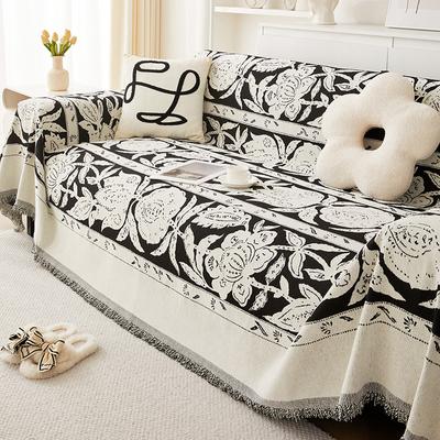High-Grade Chenille Floral Sofa Towel Winter Thickened Sofa Cover All-Inclusive Universal Universal Cover Cloth Anti-Cat Scratching Blanket