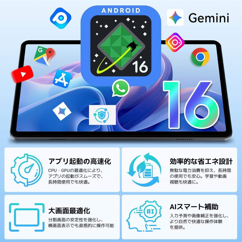 Android 16 Tablet with TABWEE T80 Android Thin and Android 16 Widevine GMS Gemini 6000mAh Child Suitable for [New AI-Optimized OS] Tablet, 10-inch,