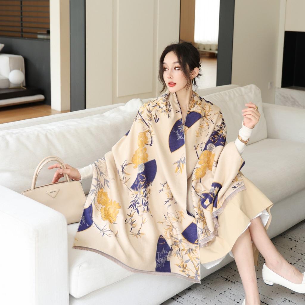 Print Cashmere Scarf Women Thick Warm Winter Blanket Female Luxury Quality Shawl Wrap Bufanda  Poncho Echarpe Pashmina