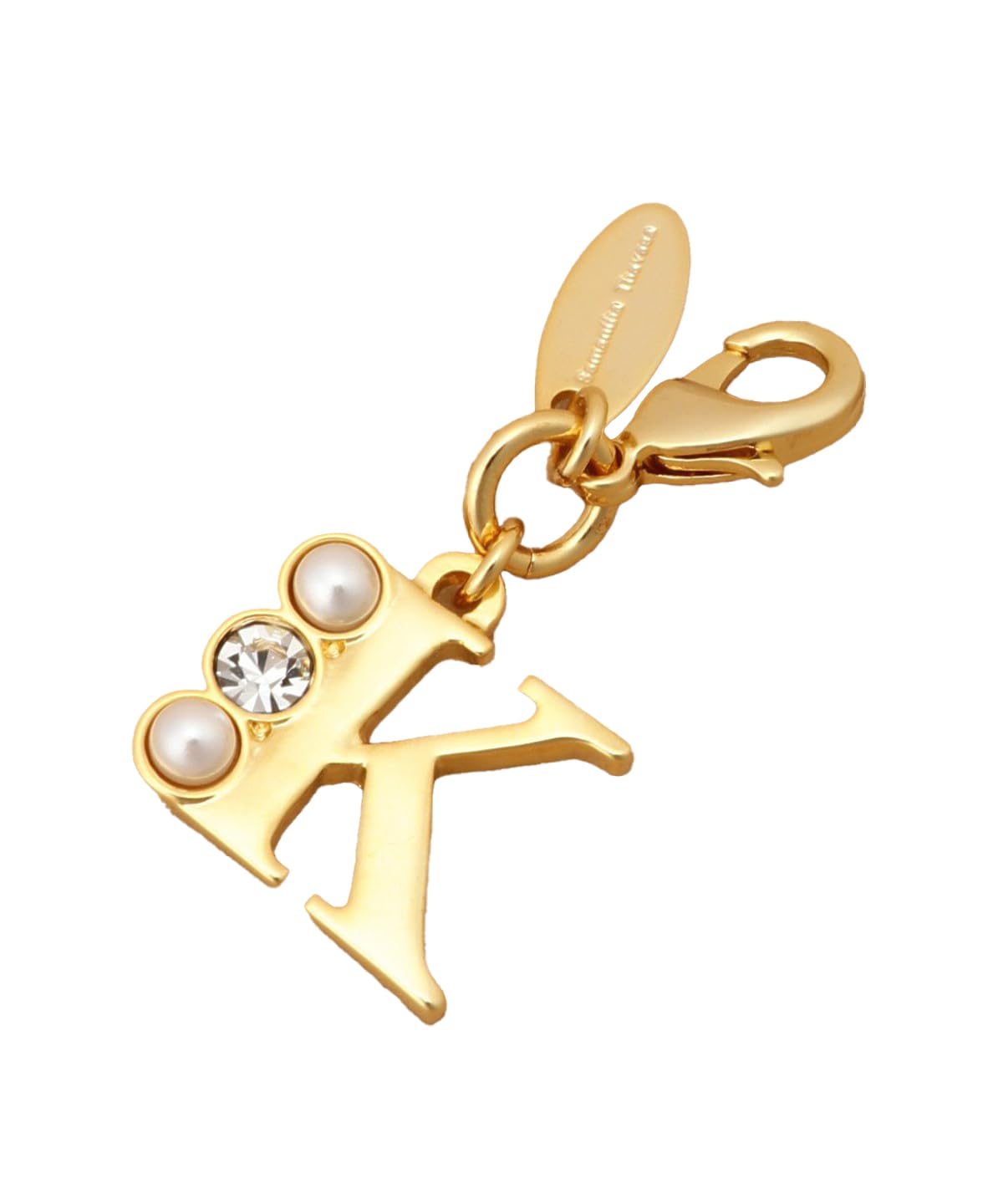 

Keychain Pearl Initial Zipper Charm K Gold One Size [Samantha Thavasa] золотий