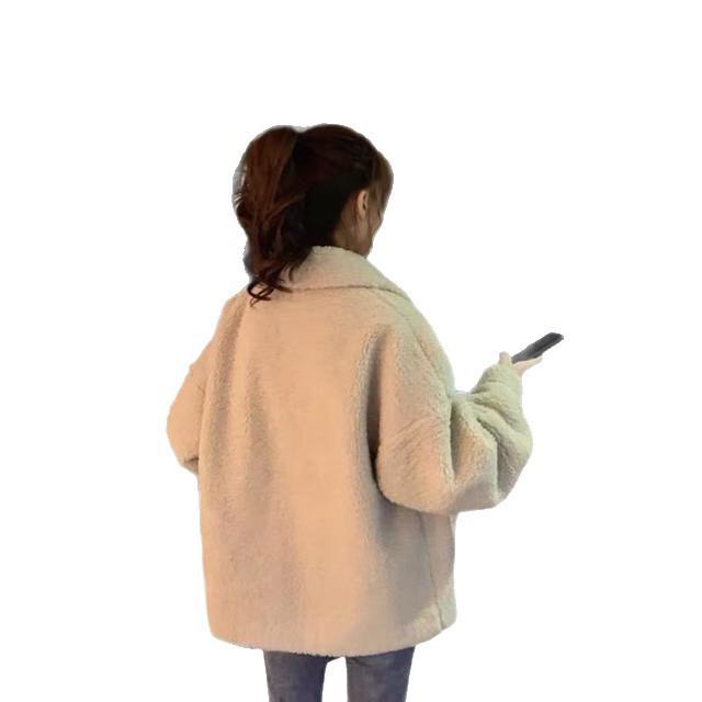 2025 Korean-Style Loose Fit Plush Winter Coat for Students