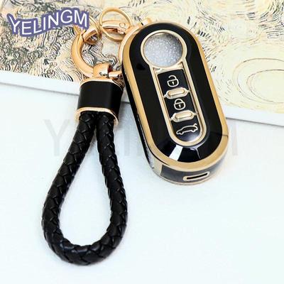 3 Button TPU Car Flip Key Case Cover for Fiat Ducato 500 500L Panda Grande Punto Lancia Musa Holder Key Fob Keychain Accessories