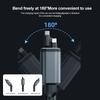 5 In 1 Total Power 180W Car Fast Charger with Retractable Cable USB Type-C Power Adapter with Color Ambient Light and Starry Sky Light for IOS Android