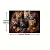 1Pcs Anti Fatigue Kitchen Rugs,Cute Cat Print Waterproof Non-Slip Thick Cushioned Kitchen Mat Heavy Duty Comfort Standing Mat for Kitchen KTJ