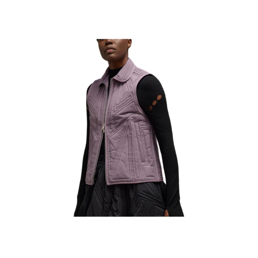 adidas Women s Quilted Collared Full-Zip Vest Shadow Violet IP7927 S
