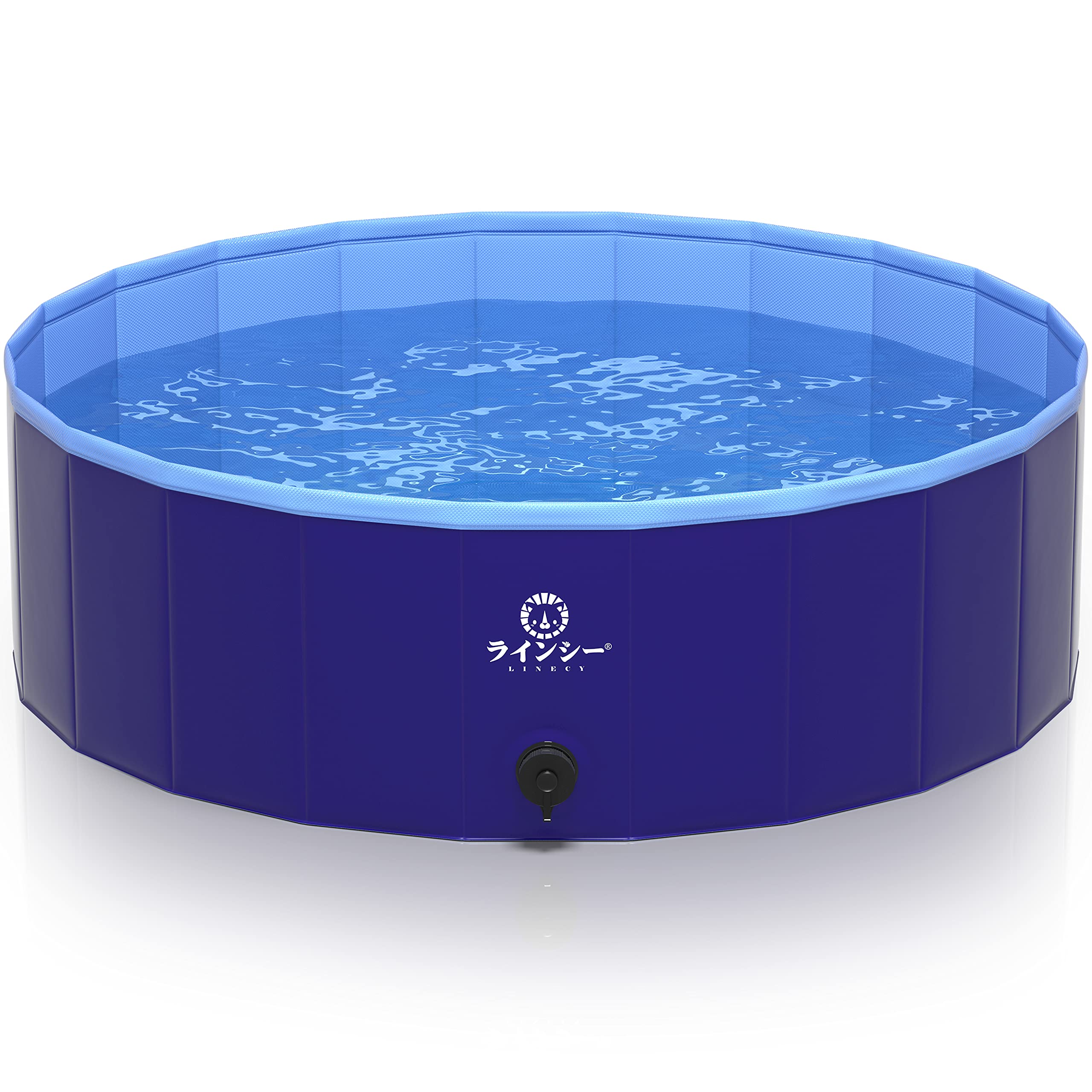 

LINECY Большой виниловый бассейн для дома Без надувания Подходит для легкого и домашнего использования, Дети, 10030см, Требуется, Складной, Балконы, Домашние животные, Душ, Сад, синий