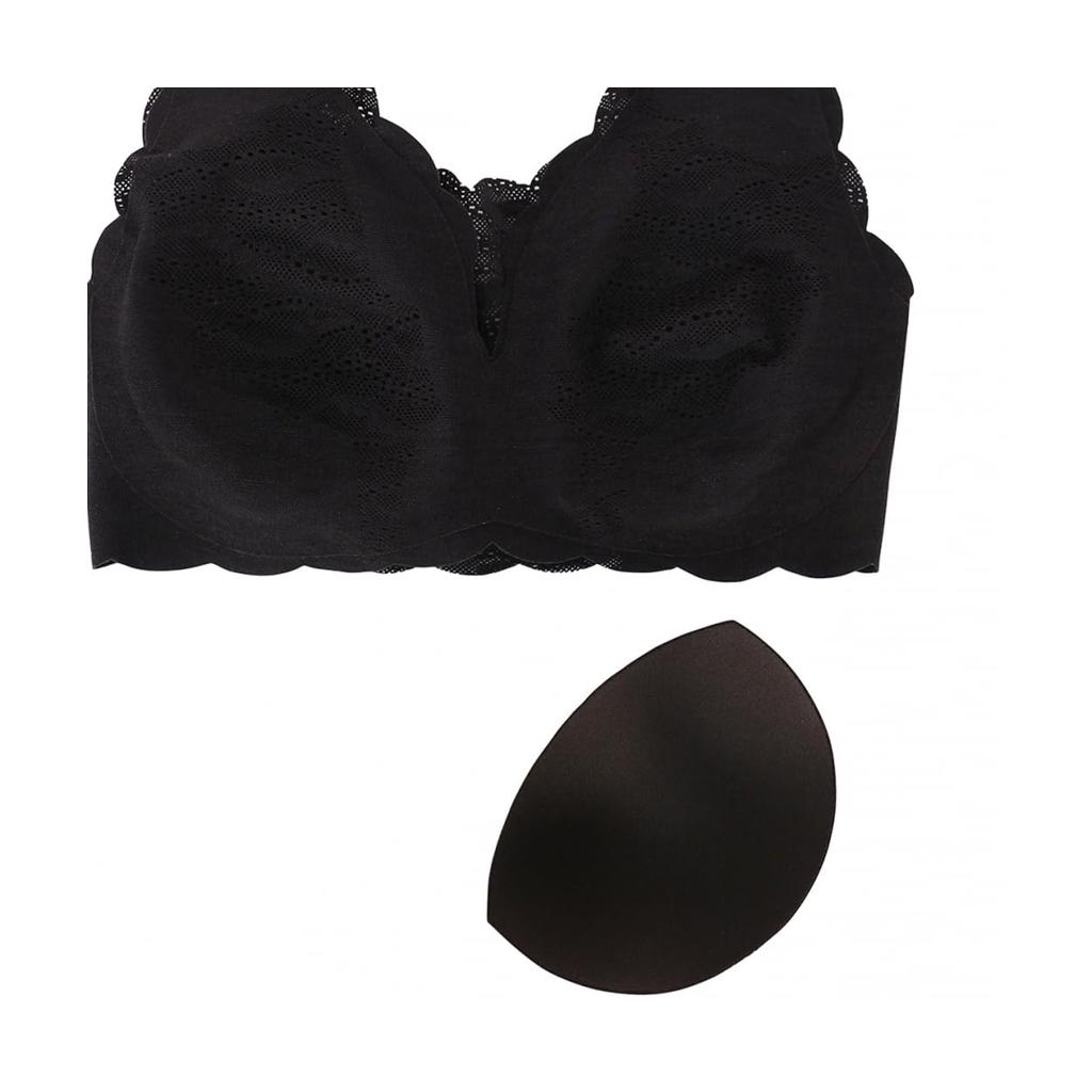 Triumph Sloggi Zero Feel Lace Botanical Half Top 0004 Size M (Black)