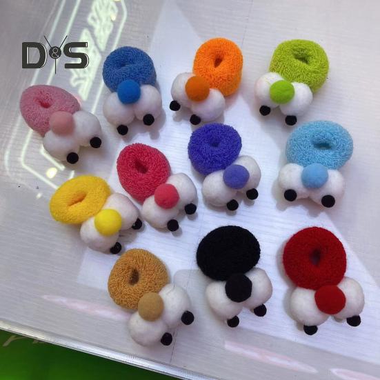 5/10 ks Gumičky do vlasů Velké oči Kreslený tvar Čelenka Cukrová barva Kroužek do vlasů Gumičky do vlasů s dvojitou kuličkou Vysoce elastické Gumičky do vlasů