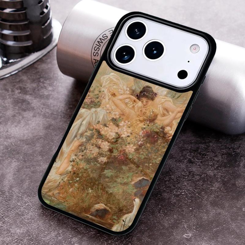 Renaissance art Painting soft Phone Case for iPhone 17 16 15 Pro Max Air 14 13 12 11 Plus Shockproof Capa Cover