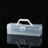 Game Card Organizer Plastic Handheld Flip Lid Large Capacity Transparent Trading Card Storage Box for Home Office