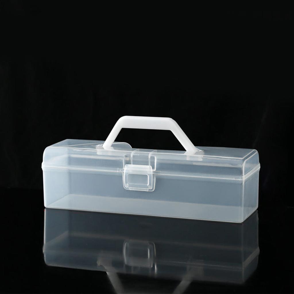 Game Card Organizer Plastic Handheld Flip Lid Large Capacity Transparent Trading Card Storage Box for Home Office