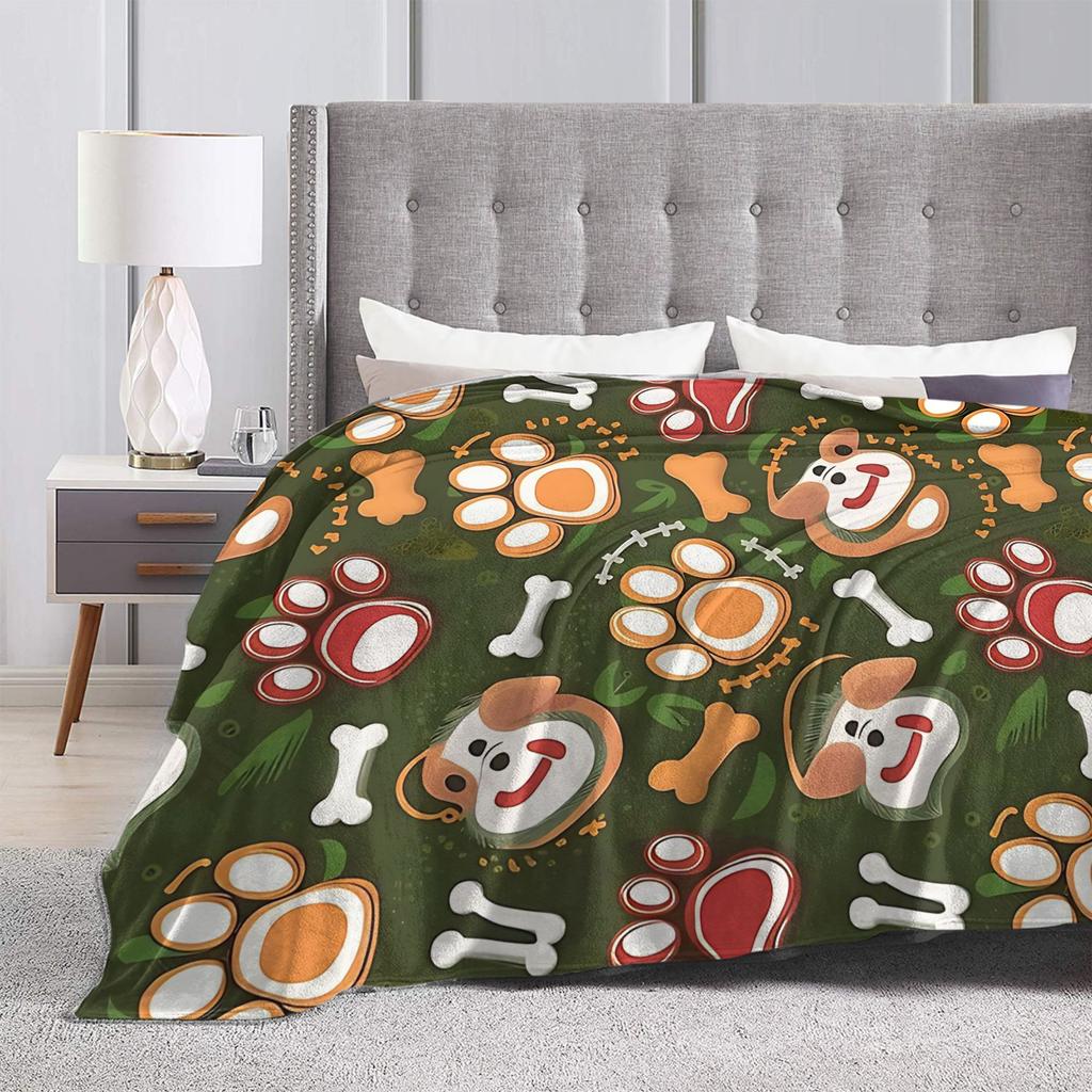 Super Warm Blanket Girls Boys Decorative Retro Vintage Art Cute Dogs Bedspread For Couch Chair Sofa Bed Fashion Sofa Bed Cover