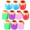 Pencil Shaped Pen Holders Vase Pencil Pot Cute Pen Cup Colorful Pencil Makeup Brush Storage Organizer Home Office Supplies
