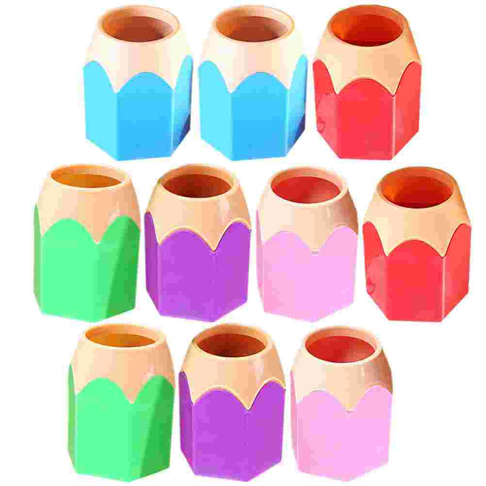 Pencil Shaped Pen Holders Vase Pencil Pot Cute Pen Cup Colorful Pencil Makeup Brush Storage Organizer Home Office Supplies