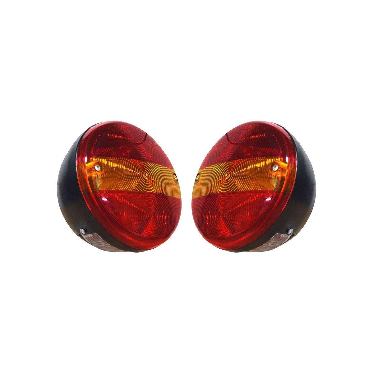 

APSMOTIV Rear Combination Light Assembly Tail Lights with Number Plate Lamp and 12v bulbs Suitable for Tractor Mercedes Stewart Trailer Mchale Bale