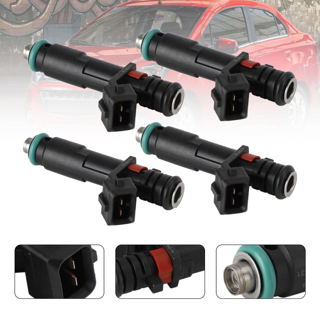 4PCS Fuel Injectors 96800843 Fit for Chevrolet Spark 2011-2015 1.2L L4 INJ675