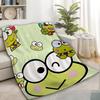 Sanrio KEROKEROKEROPPI Fleece Blanket Dandys World Bed Blankets for Winter Blankets and Throws Plaid Hysteric Mini Home Throw