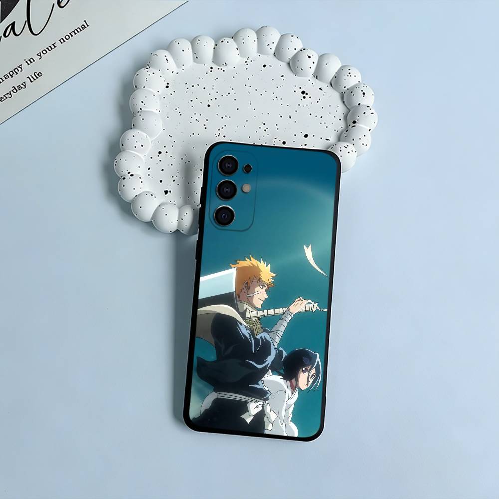 B-Bleach- anime- Rukia- Kuchiki Black Soft Silicone Phone Case for Samsung S25, S24, S21, S22, S23, S30, Ultra, S20, Plus, Lite