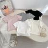 Kids Short Sleeve Cotton T Shirt for Boys and Girls Summer Basic Top