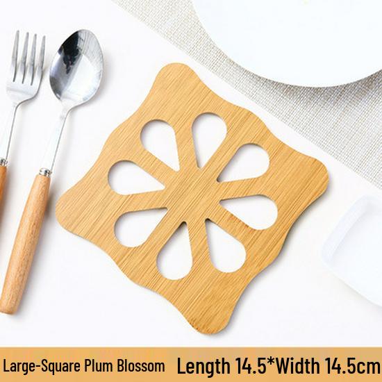 Cartoon Wooden Coaster - Heat-Resistant, Anti-Slip Pad for Kitchen and Table Use