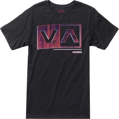 Rvca Riso Box Black Red Blue White Screenprint D S Standard Fit Unisex T-Shirt
