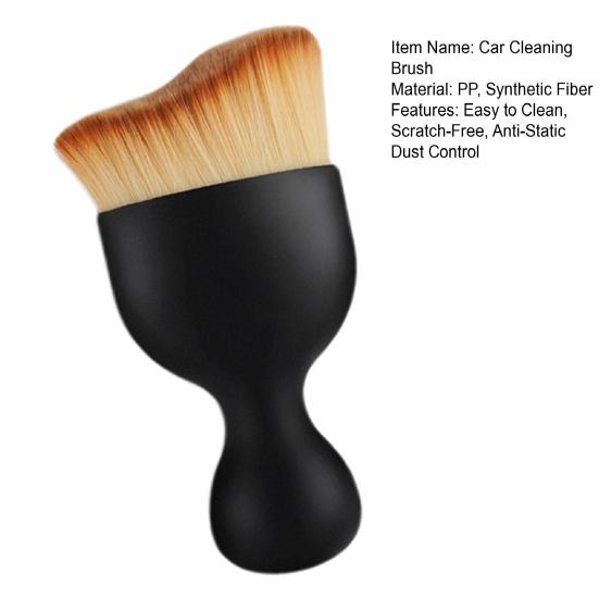 Car Cleaning Brush Ergonomic Handle Soft Bristles Scratch-free Camera Lens Cleaning