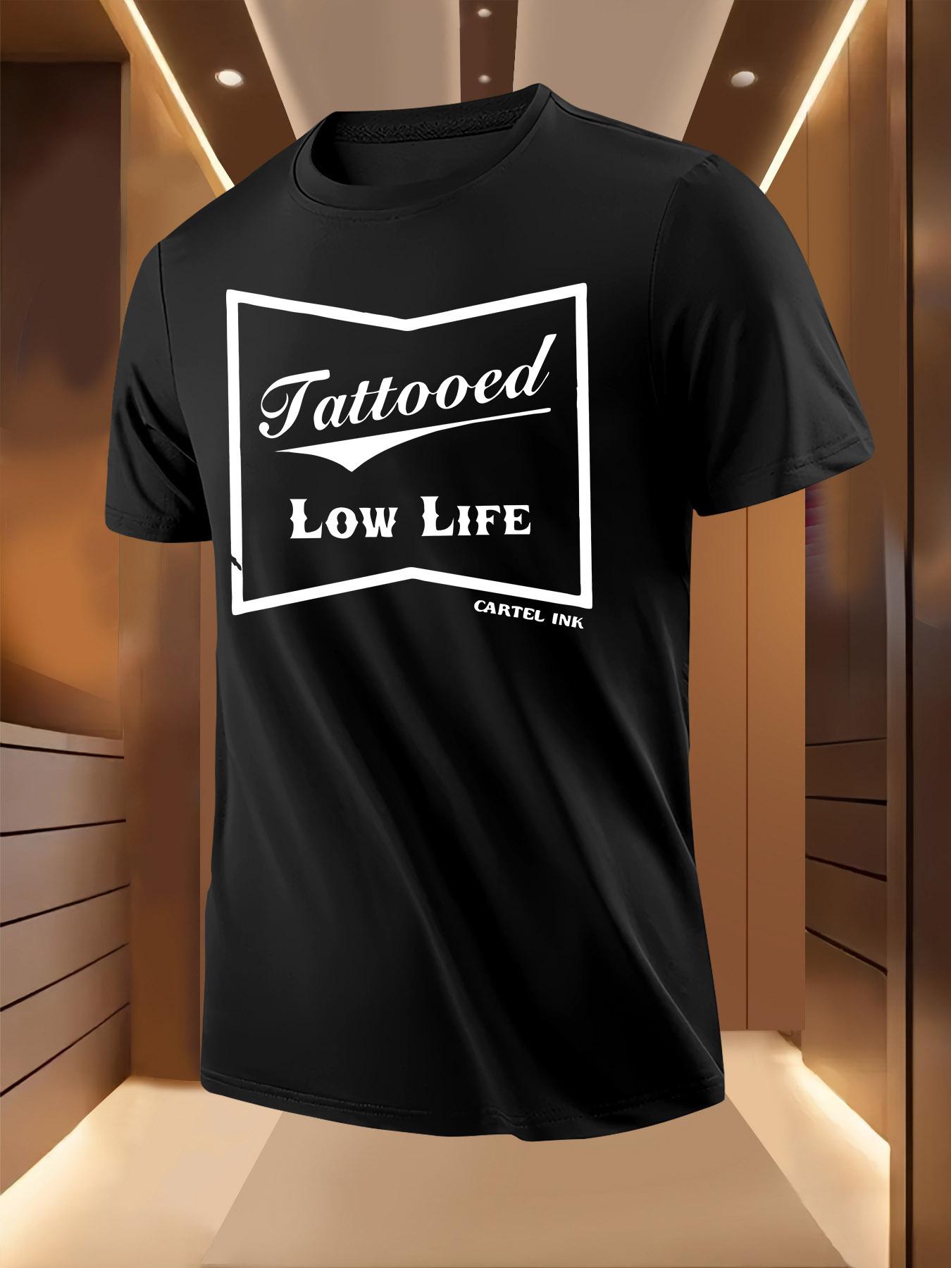 Tattooed Low Life Graphic Tshirt Graphic Print Tshirt - B... S