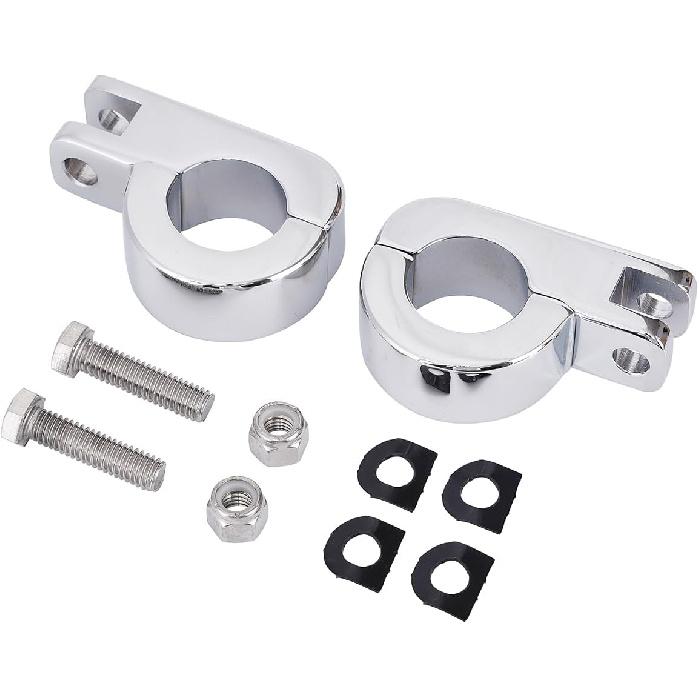 32mm 1 1/4" Highway Engine Guard Bar Highway Footpegs Mount Kit Fits For Harley Touring Road Electra Street Glide Road King Dyna Sportster (Gloss