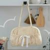 Embroidered Bow, Tie, Boston Bag, Large Capacity, Commuter, Women's, Daily, Pleated Shoulder Bag