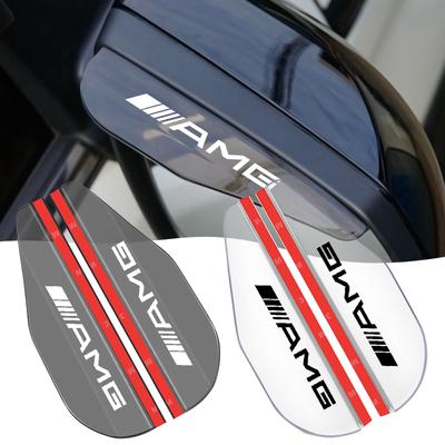 2Pcs Car Rear View Side Mirror Rain Board Eyebrow Guard Sun Visor Sticker For Mercedes Benz AMG GLE GLS GLC CLA GLB ML W204 W206 W205 W212 W203
