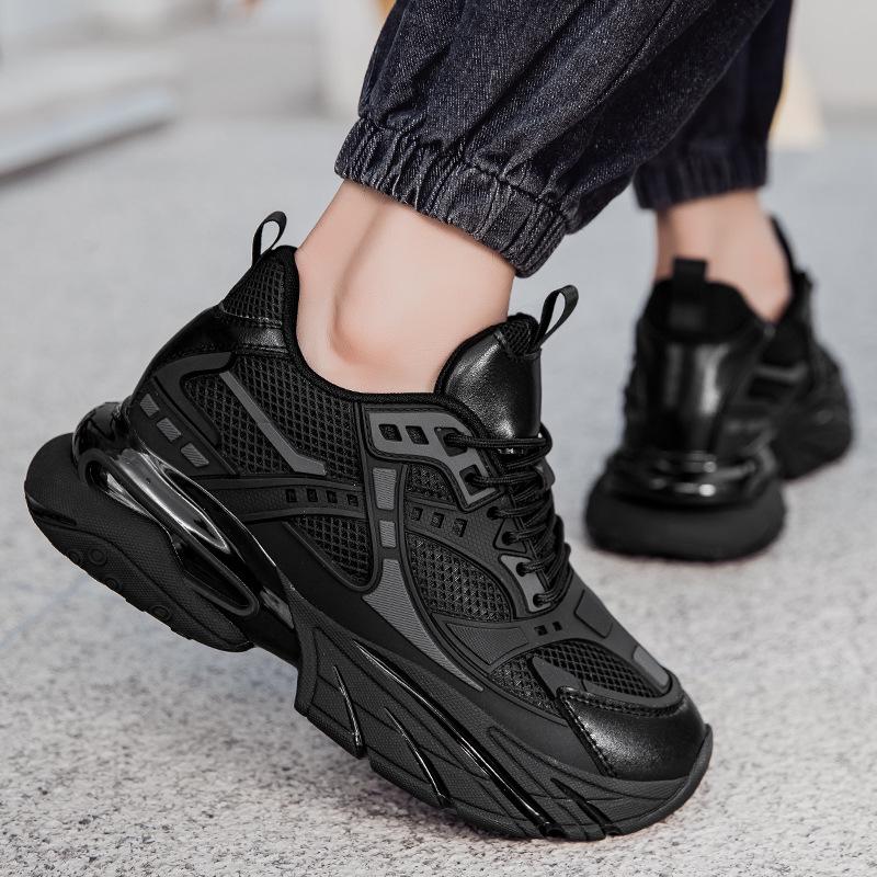 Men's 6.8CM Lift Sports Shoes - Shock-Absorbing, Breathable, Thick Sole, Versatile Dad Shoes for Autumn