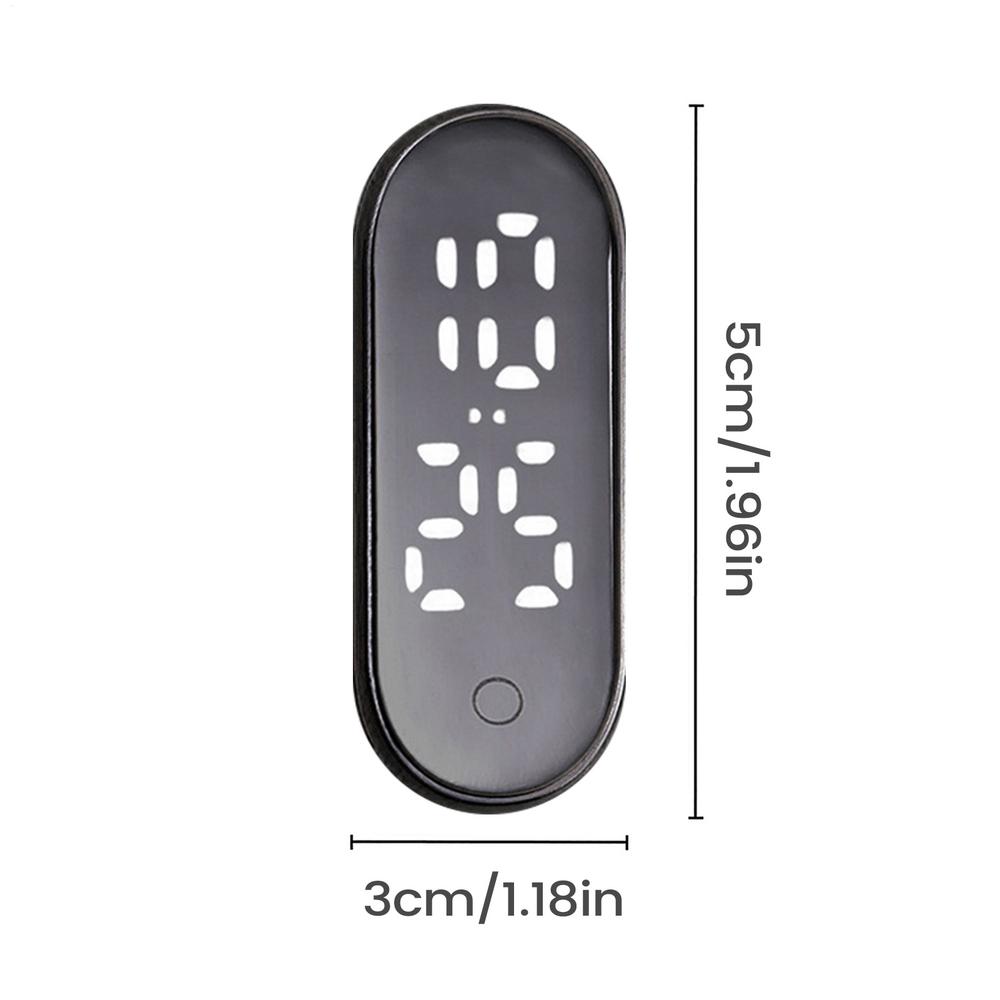 Waterproof Luminous Mini Digital Clock Adhesive for Sedan Truck Minivan Motorcycle Bike Commuting Travel Small Digital Clock