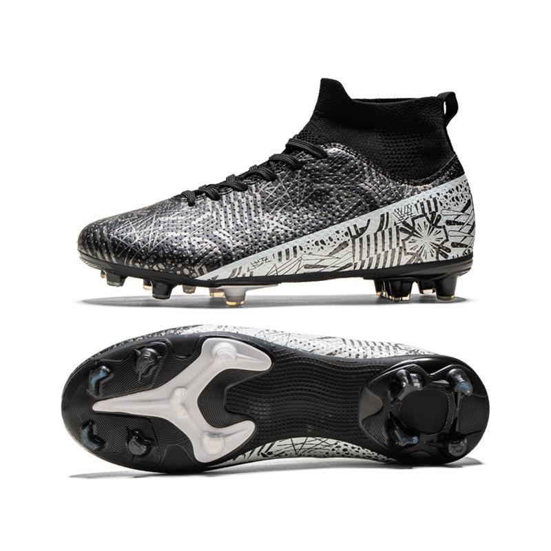 High-top adult football shoes men's and women's TF broken nails artificial turf AG long nails student training football shoes
