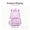 New Primary Girl Student Schoolbag Lightweight Wear-resistant Backpack Fashion Contrasting Color Cute Cartoon Fish Junior High School Student Book Bag