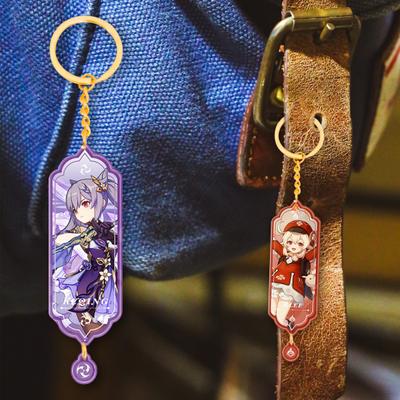 Anime Pendant Clear Printing Double Layer Pendant Cartoon Genshin Impact Game Acrylic Keychain Birthday Gift