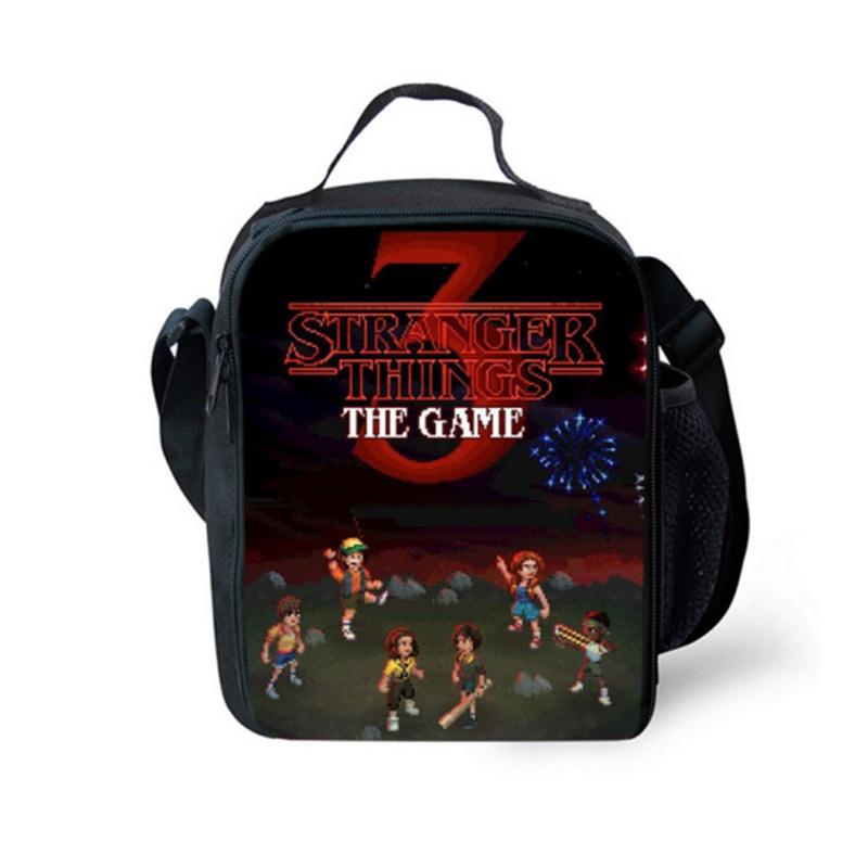 Stranger Thing Insulated Lunch Bag For Kids And Students With Adjustable Strap Perfect For Picnics And Outdoor Adventures