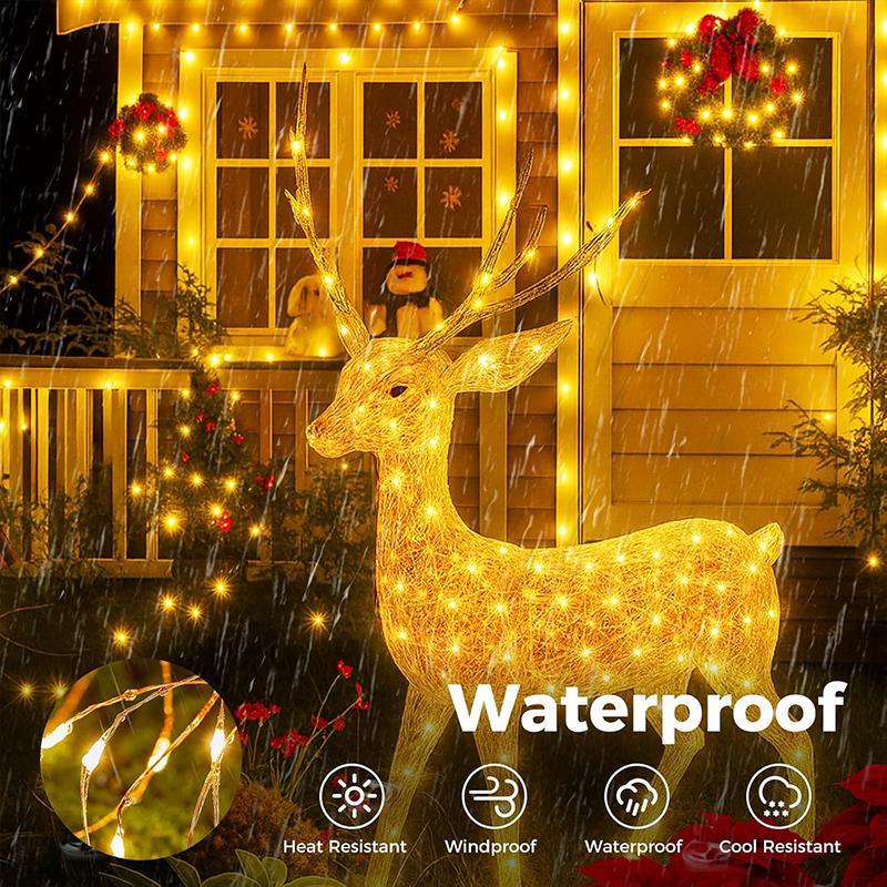 Christmas Decor Solar String Lights 8 Modes Waterproof Outdoor Garden Decor Xmas Fairy Solar Light for Patio Street Yard Balcony