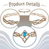 King Crown for Men Lightweight Medieval Headpiece Prom Halloween Parties Gold and Blue