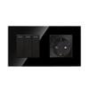 Bingoelec New Design Wear Resistant 3gang 1 Way Indicator Light Mechanical Wall Switch Socket